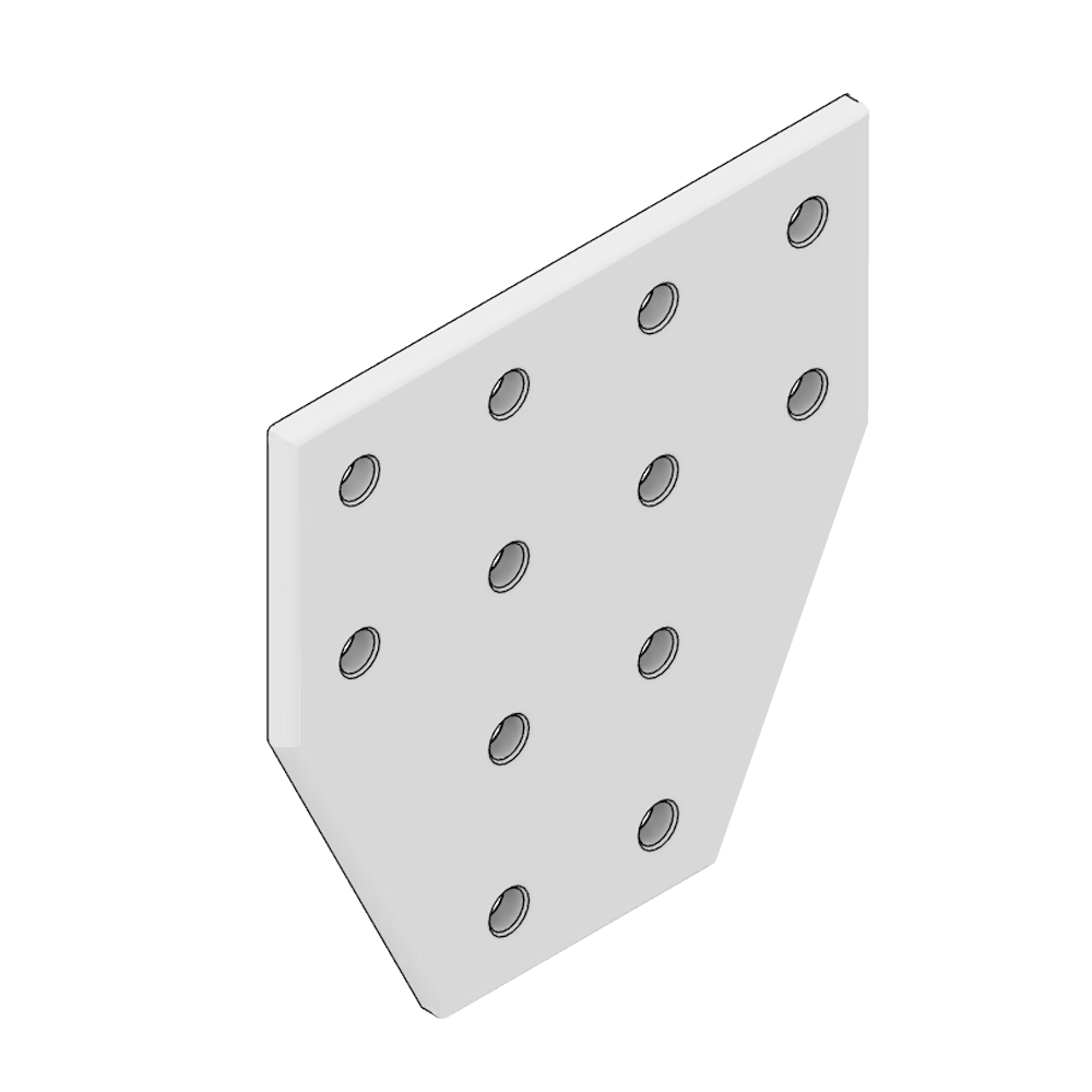 MODULAR SOLUTIONS TIE PLATE 180MM X 180MM X 6MM T SHAPE WITH STAINLESS STEEL HARDWARE